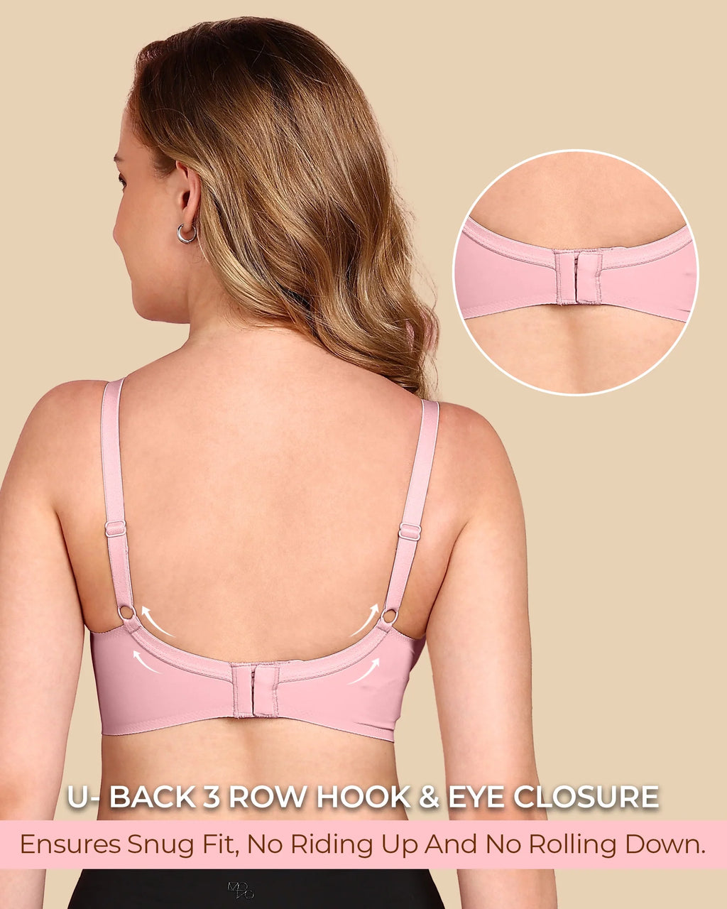 Swanz  Bonded Polyamide Lightly Padded Bra (Level 1 Padding) (SB-95991)
