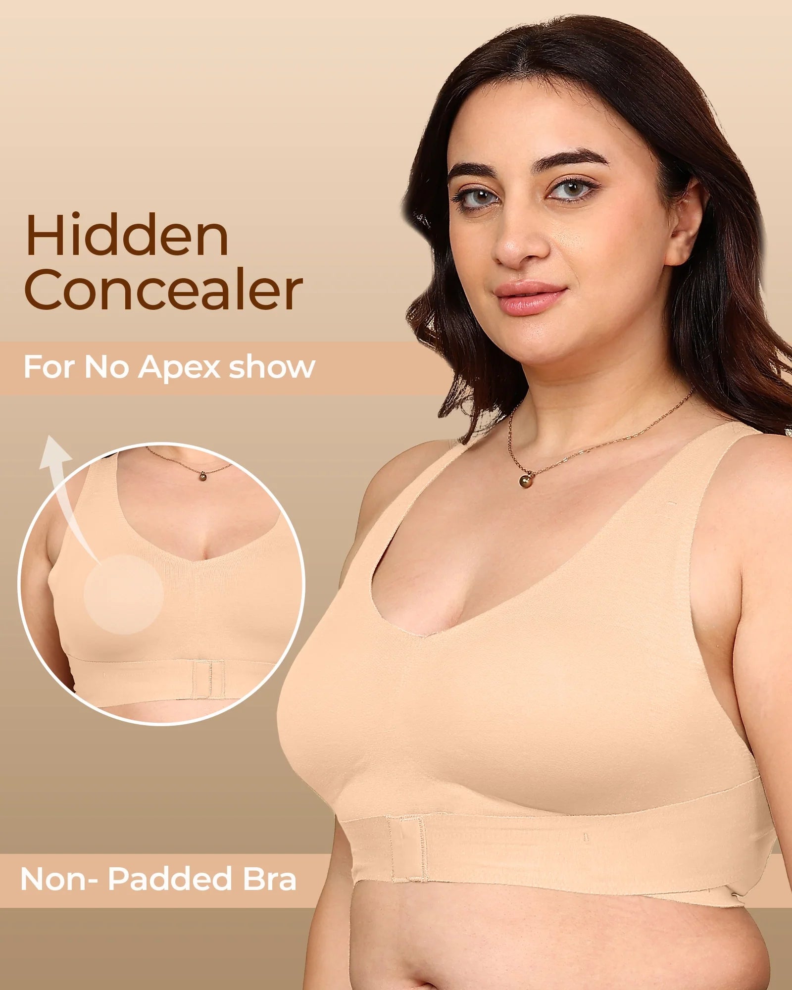 Swanz  Bonded Breathable Cotton Non-Padded Gym Bra with Posture Support (SB-995)