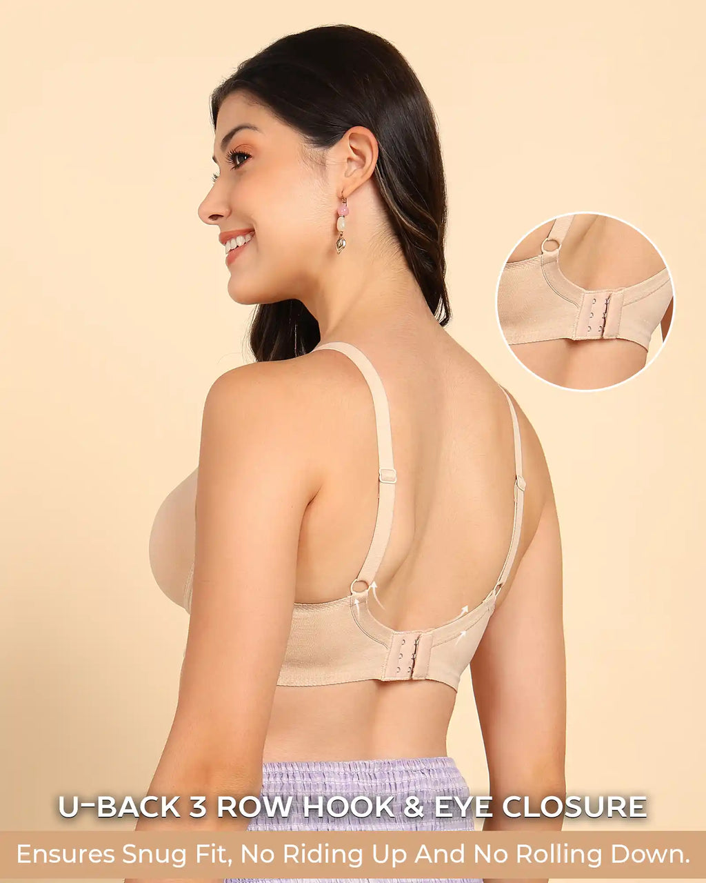 Swanz  Bonded Breathable Cotton Push-Up 3/4-Coverage Maximiser Bra (Level 2 Padding) (SB-97015)
