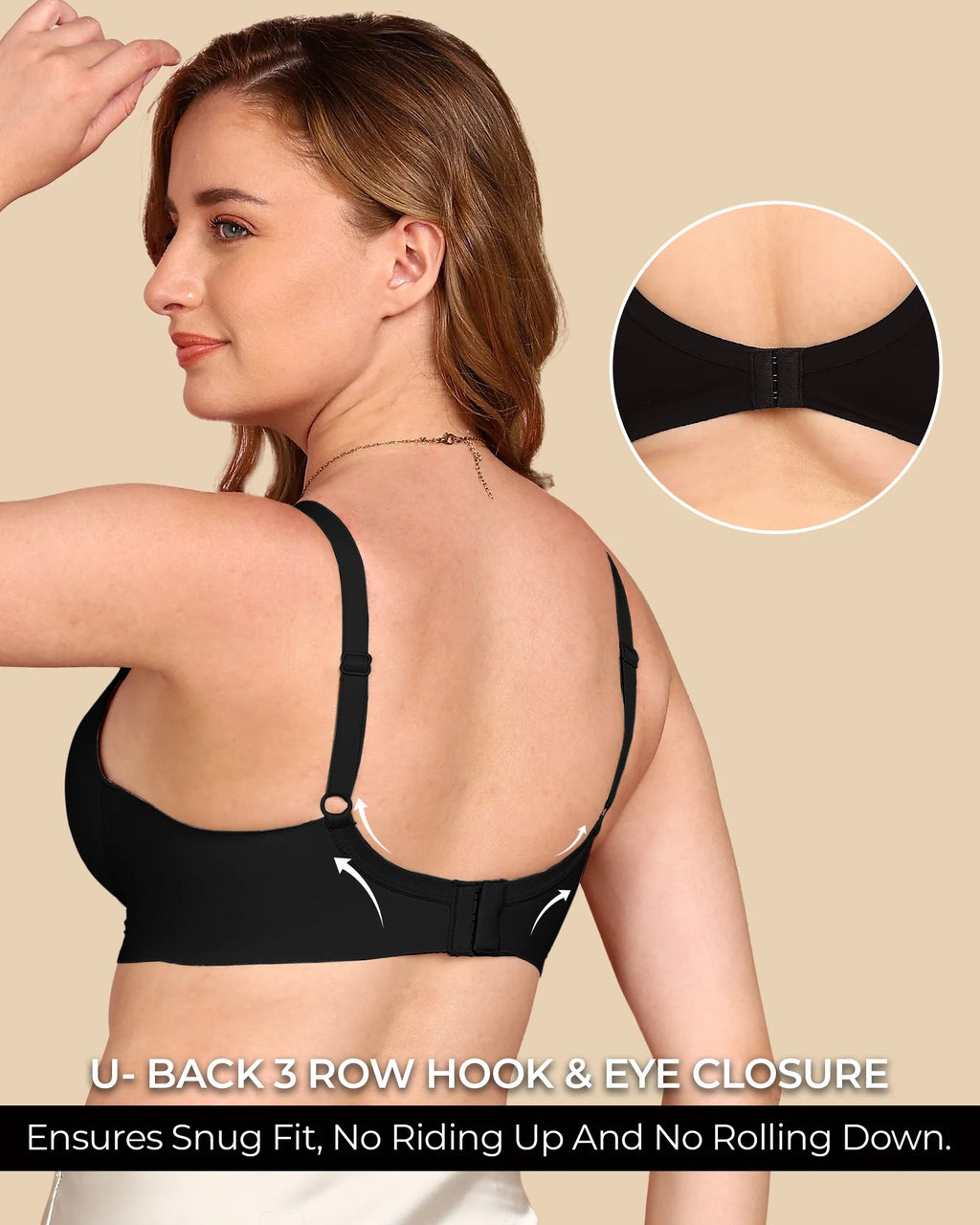 Swanz  Bonded Polyamide Push-Up 3/4 Coverage Bra (Level 3 Padding) (SB-95301)
