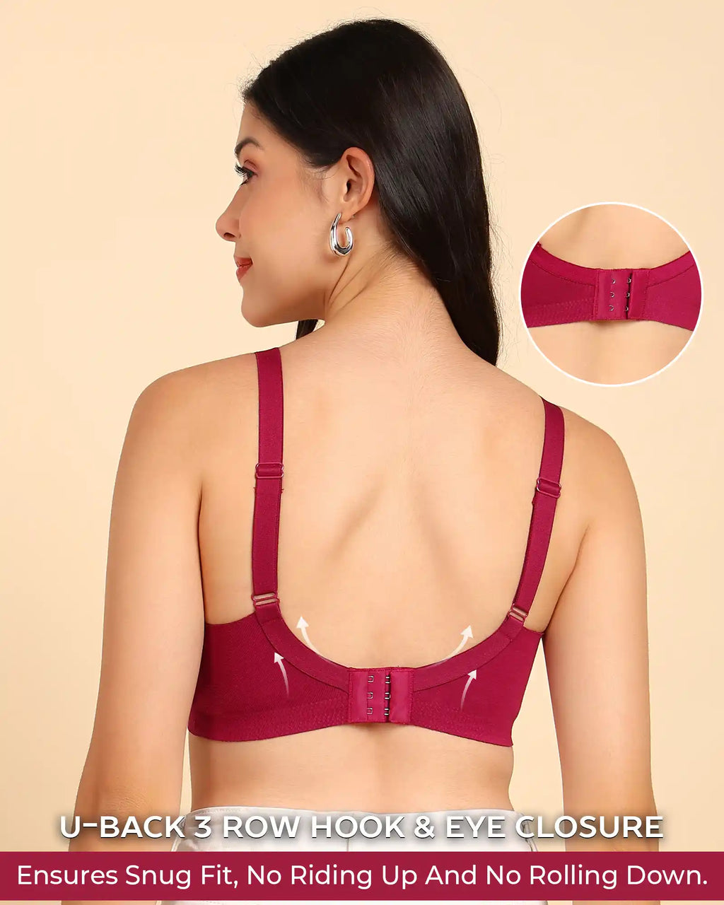 Swanz  Bonded Breathable Cotton Plus-Size Padded M-Frame Minimiser (SB-9203)