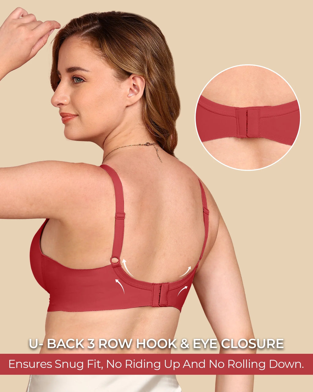 Swanz  Bonded Polyamide Push-Up 3/4 Coverage Bra (Level 3 Padding) (SB-95301)
