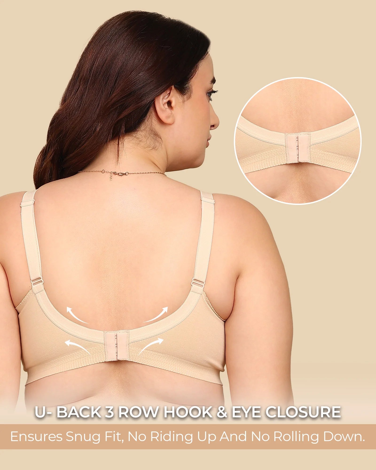 Swanz  Bonded Breathable Cotton Plus-Size Padded M-Frame Minimiser (SB-9203)
