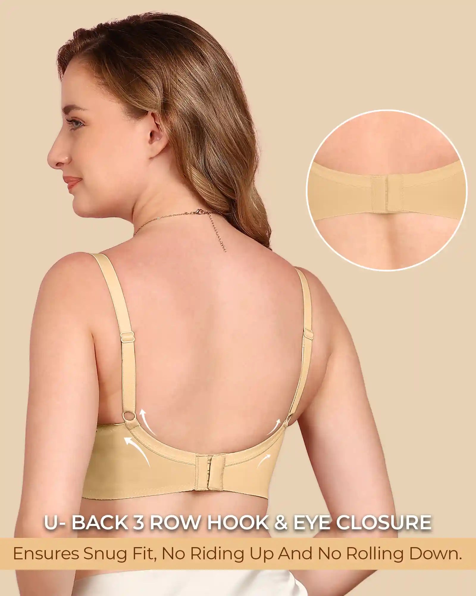 Swanz  Bonded Demi-Cup Padded Cotton Spandex Bra (SB-91012)