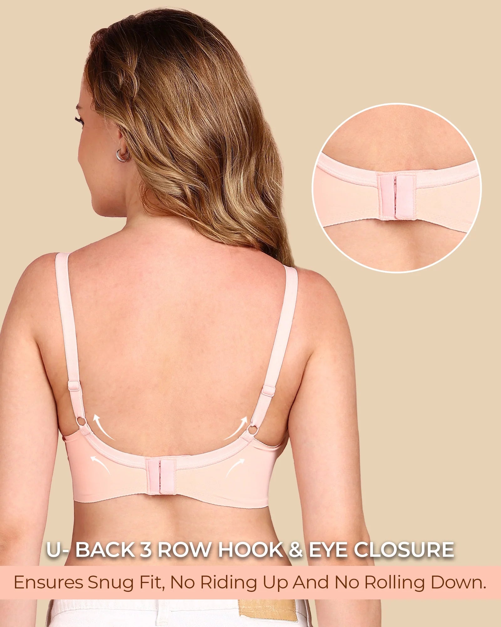 Swanz  Bonded Polyamide Push-Up 3/4 Coverage Bra (Level 3 Padding) (SB-95301)
