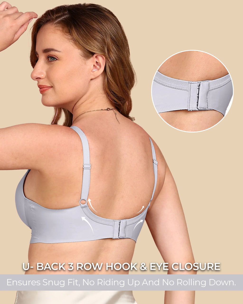 Swanz  Bonded Polyamide Push-Up 3/4 Coverage Bra (Level 3 Padding) (SB-95301)