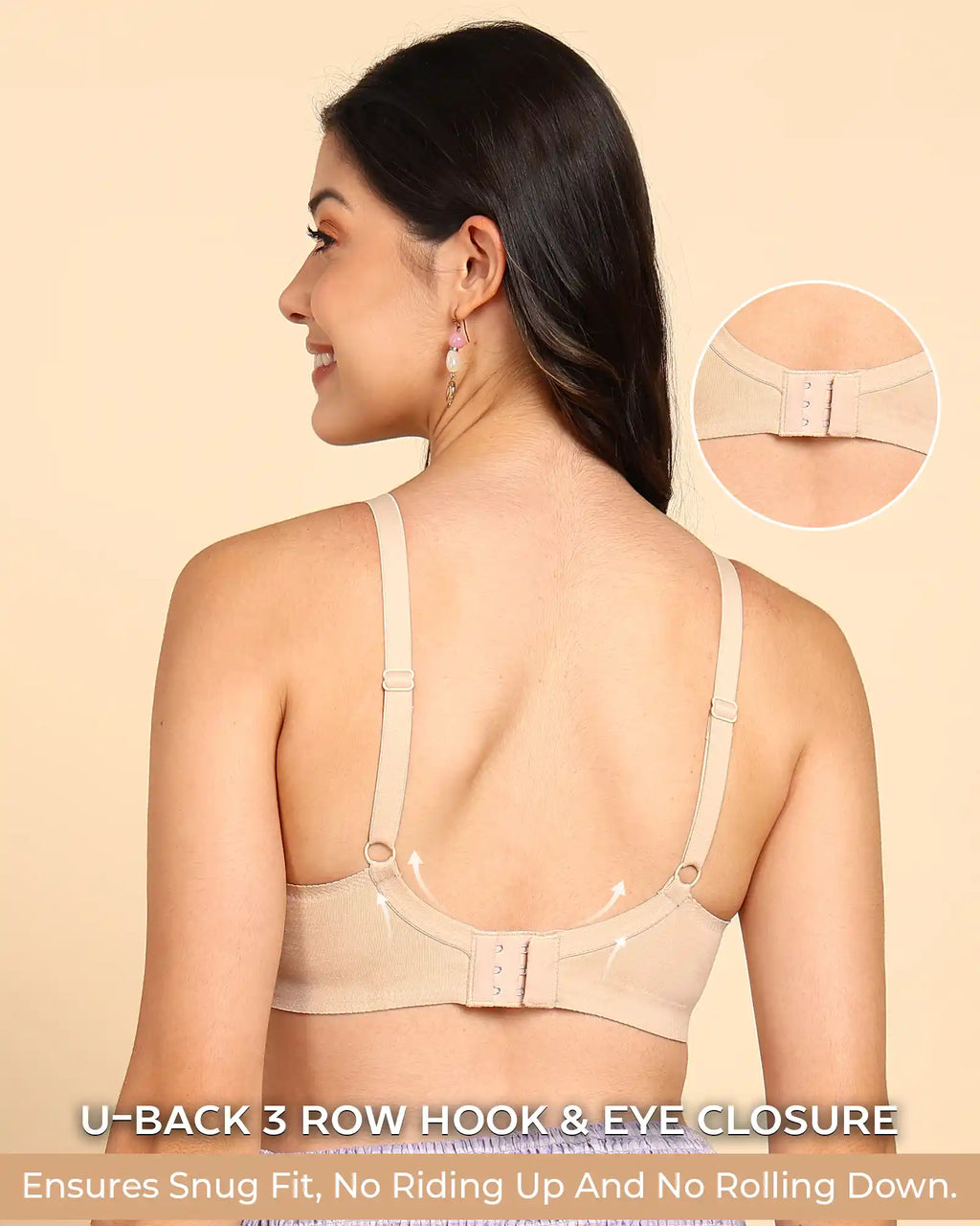 Swanz  Bonded Breathable Cotton Push-Up 3/4-Coverage Bra (Level 3 Padding) (SB-93510)