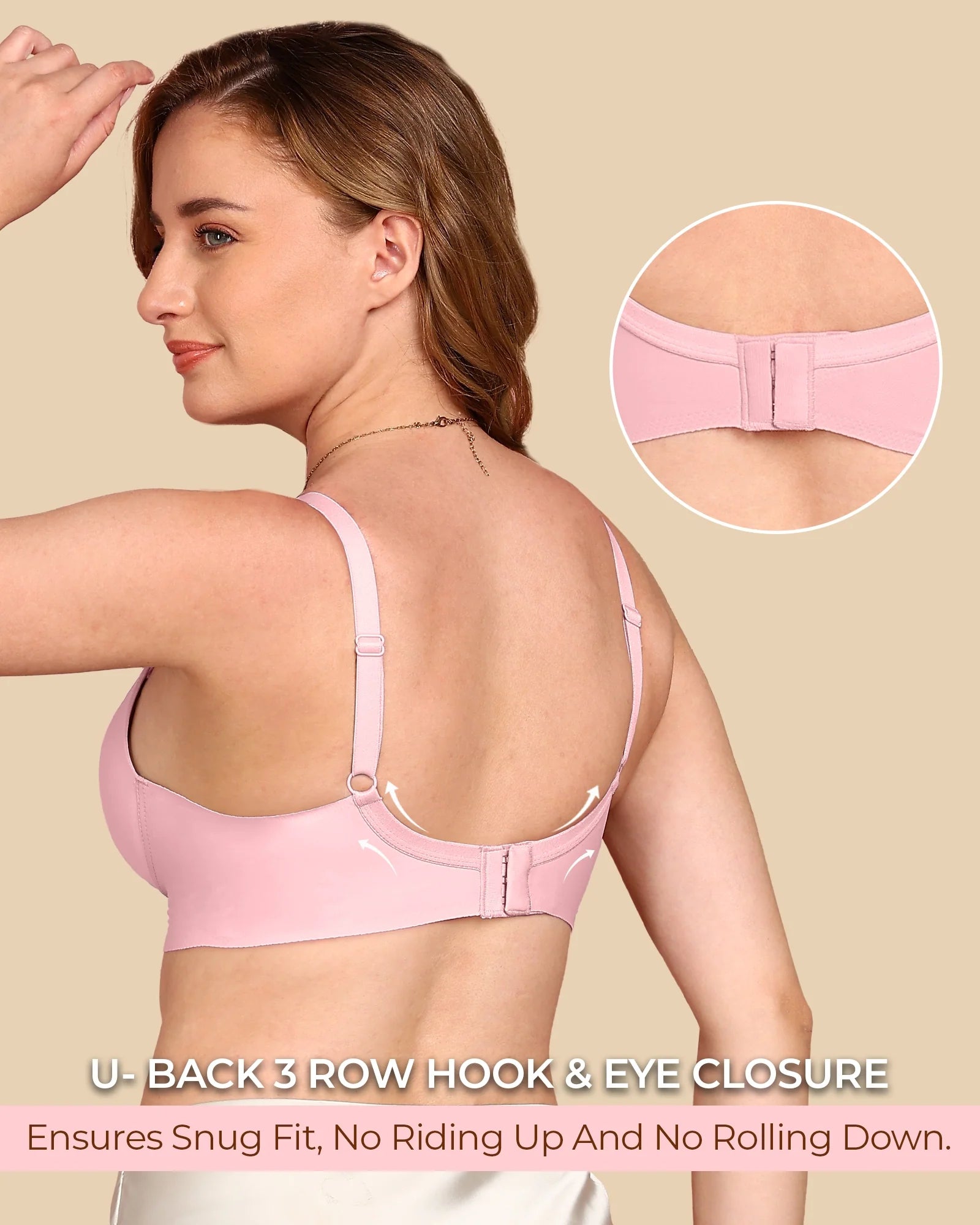 Swanz  Bonded Polyamide Push-Up 3/4 Coverage Bra (Level 3 Padding) (SB-95301)