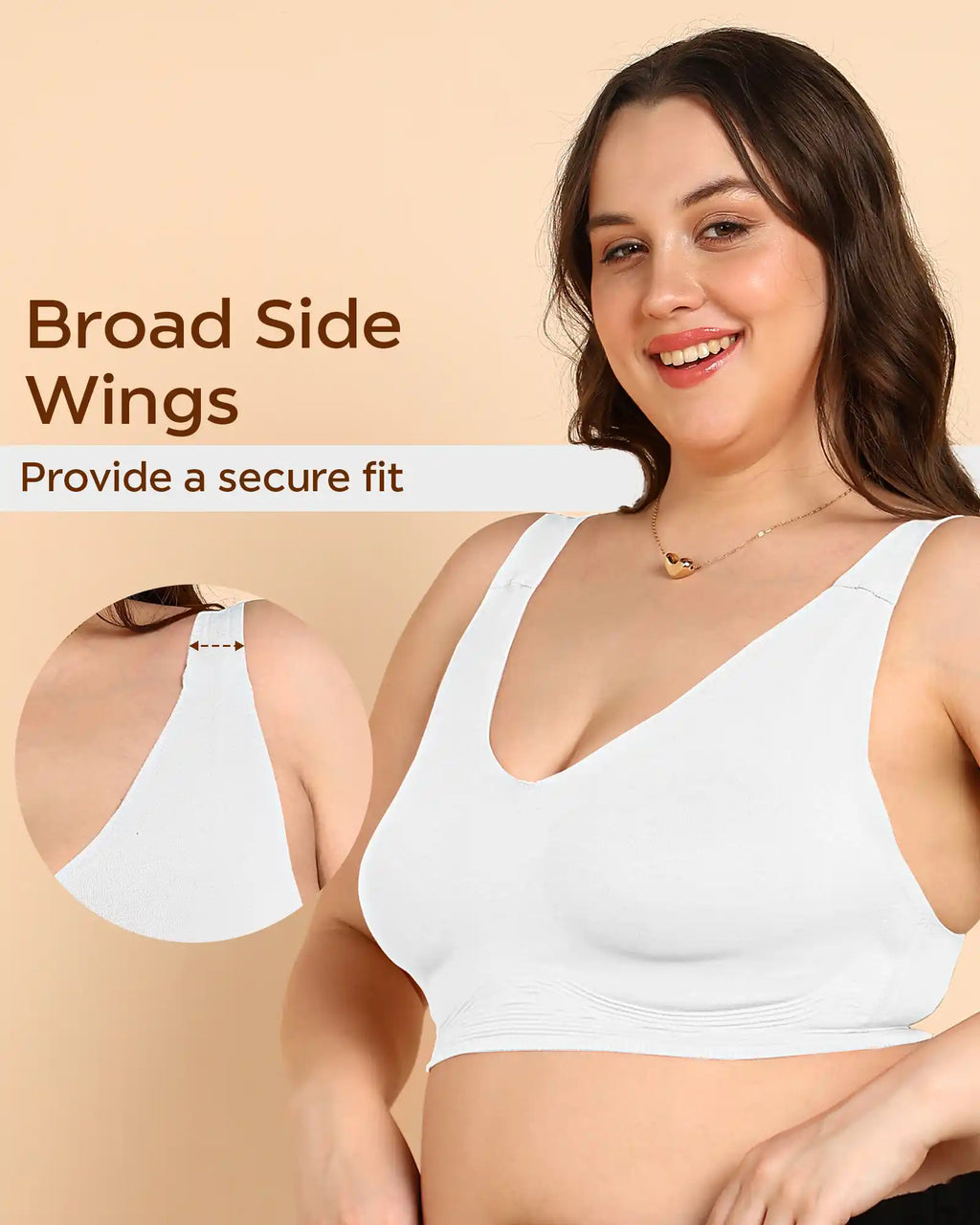 Swanz  Bonded Breathable Cotton Non-Padded Full-Coverage Bra with Hidden Concealer (SB-935)