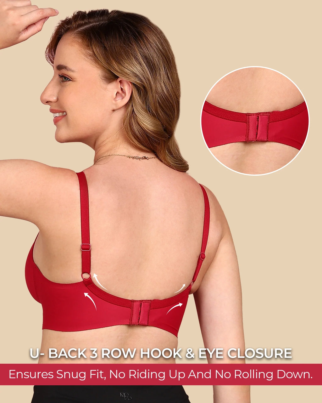 Swanz  Bonded Polyamide Push-Up 3/4 Coverage Maximiser Bra (Level 2 Padding) (SB-95107)