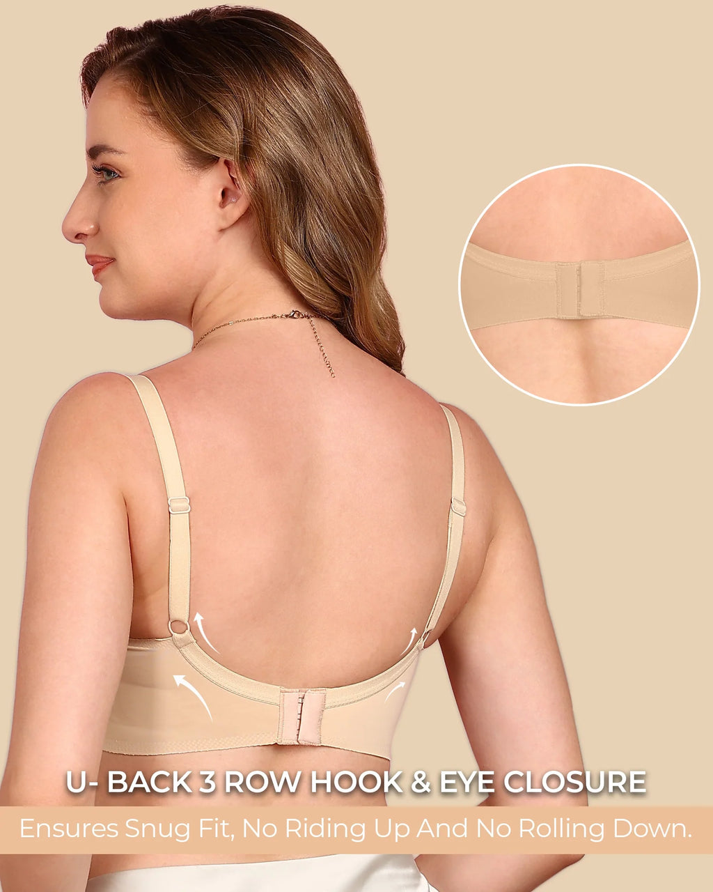 Swanz  Bonded Demi-Cup Padded Cotton Spandex Bra (SB-91012)