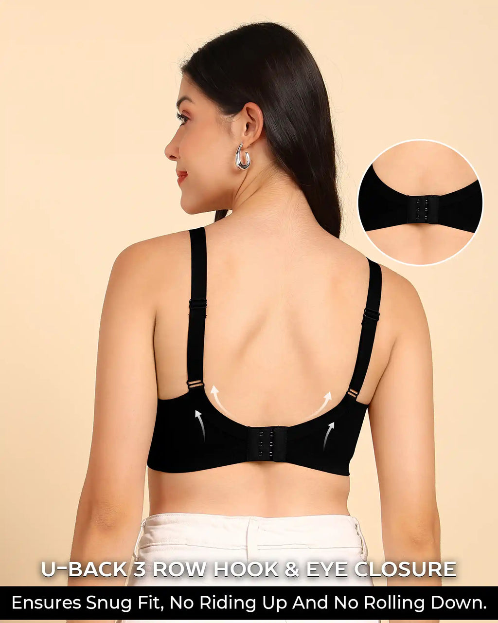 Swanz  Bonded Breathable Cotton Plus-Size Padded M-Frame Minimiser (SB-9203)