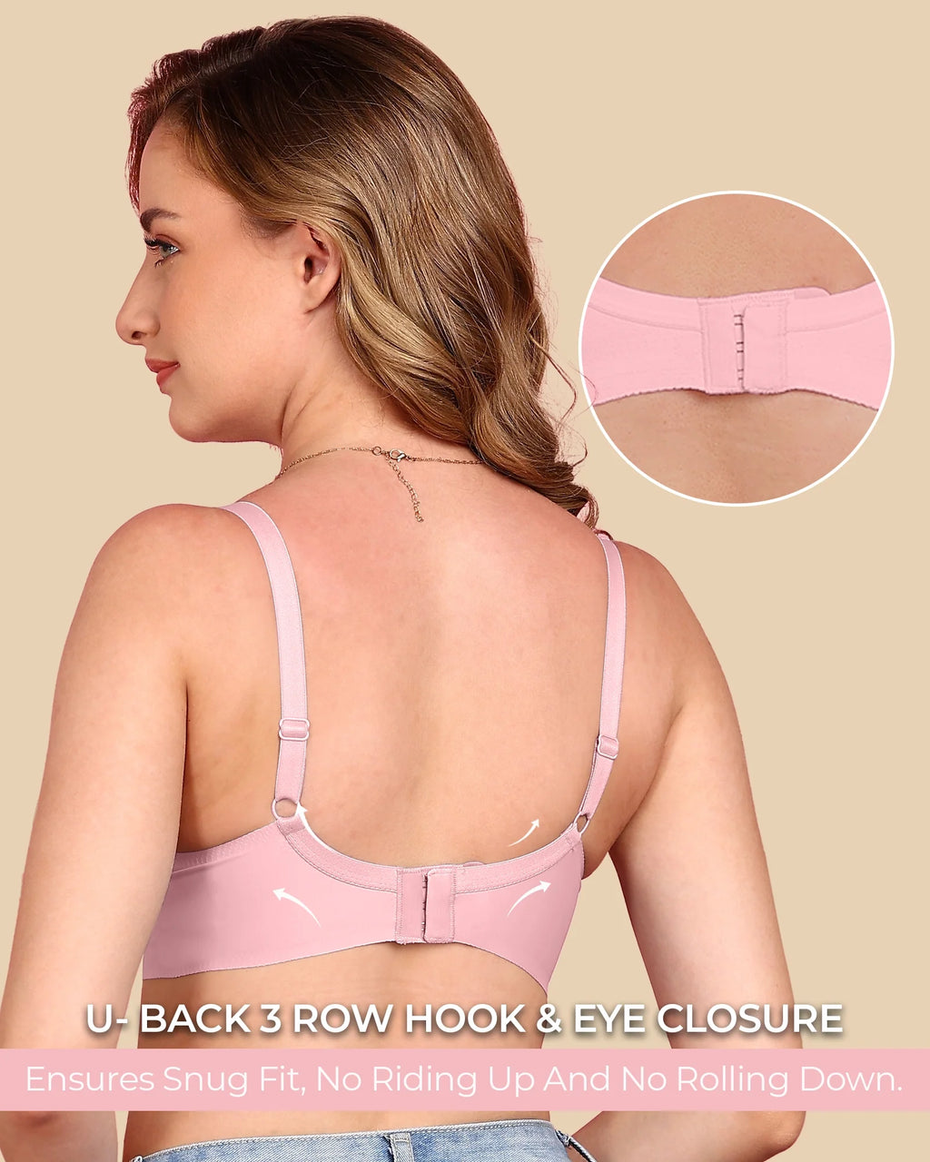Swanz  Bonded Polyamide Push-Up 3/4 Coverage Maximiser Bra (Level 2 Padding) (SB-95107) (Plum)