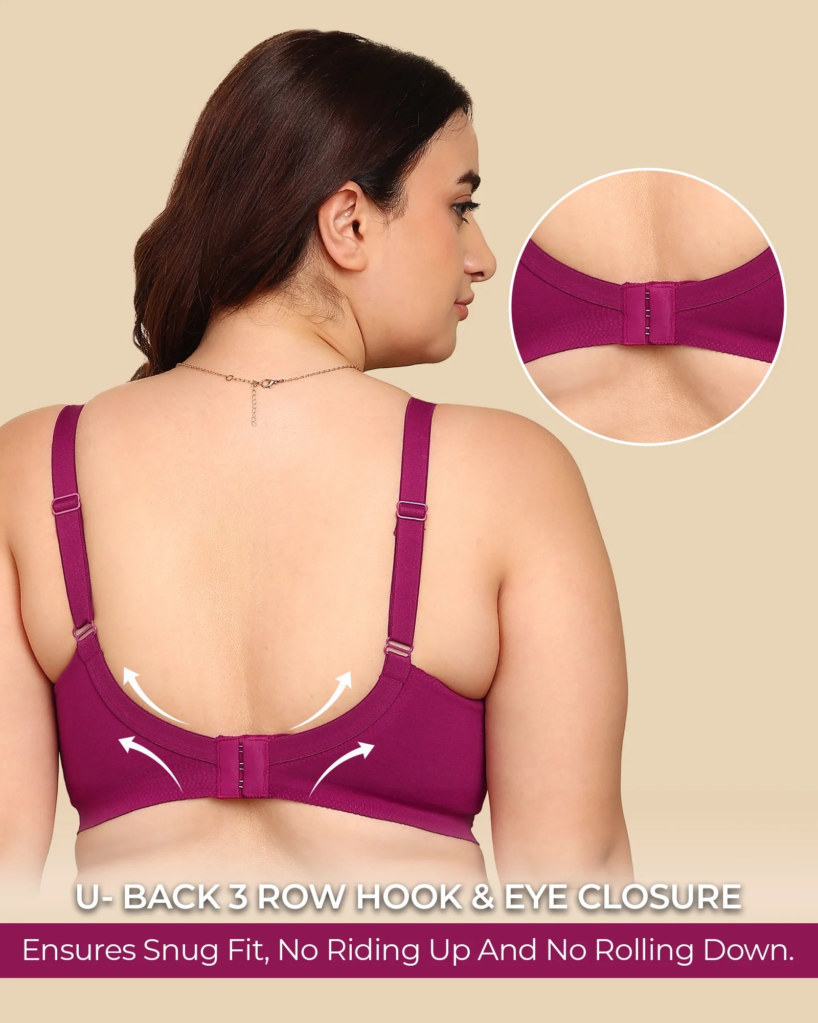 Swanz  Bonded Breathable Cotton Plus-Size Padded M-Frame Minimiser (SB-9203)