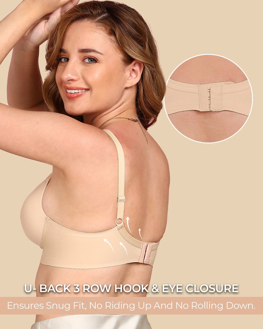 Swanz  Bonded Polyamide Push-Up 3/4 Coverage Maximiser Bra (Level 2 Padding) (SB-95107)
