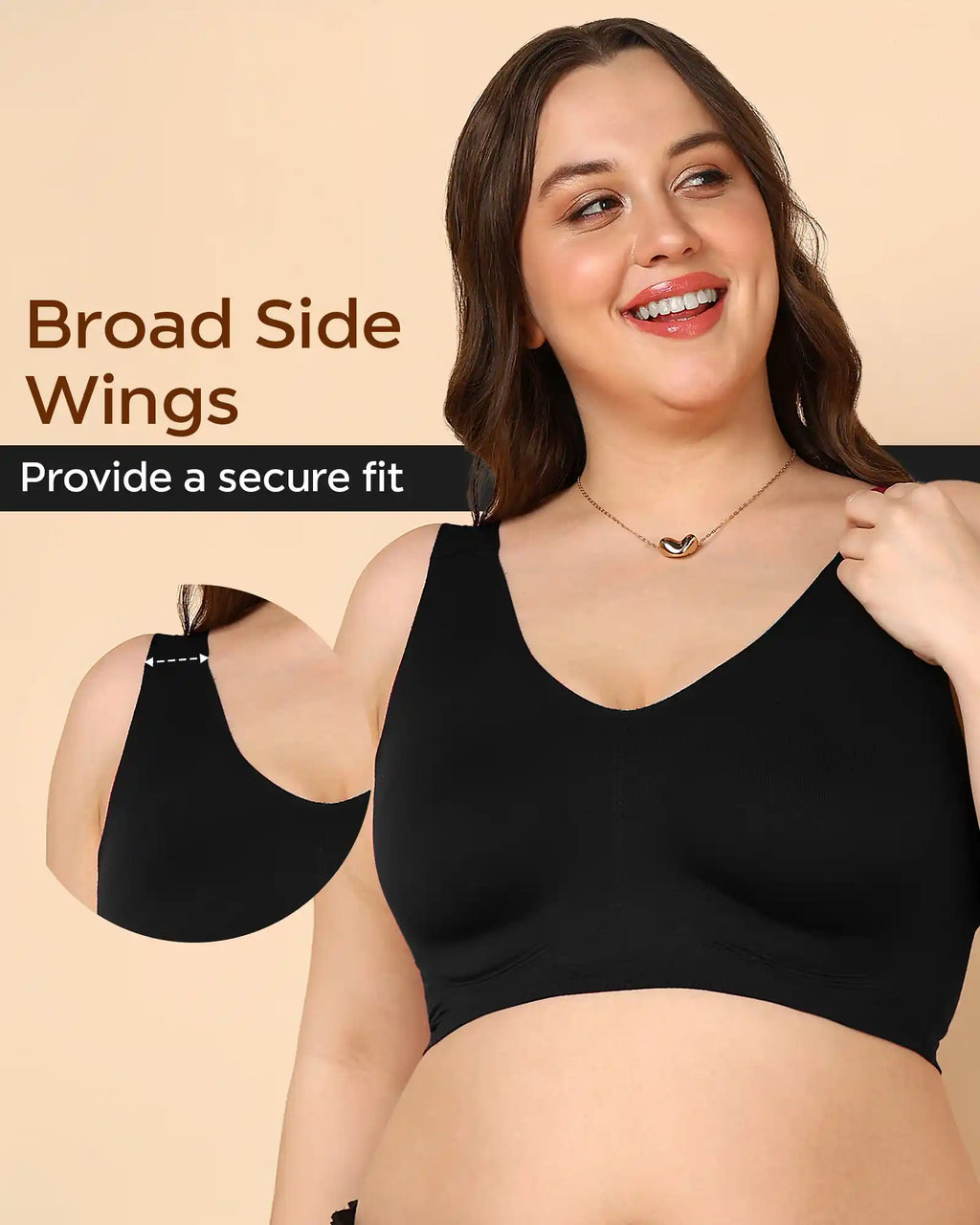 Swanz  Bonded Breathable Cotton Non-Padded Full-Coverage Bra with Hidden Concealer (SB-935)