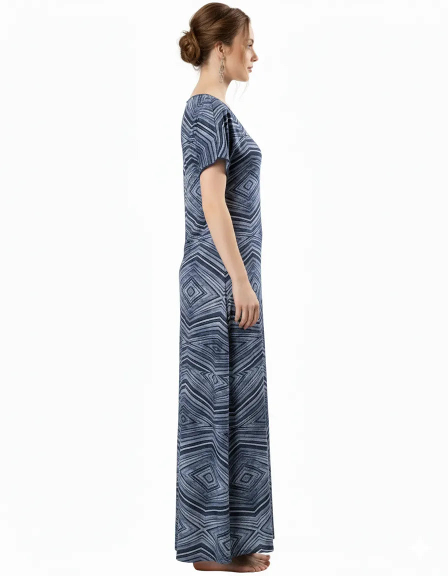Arolisa Printed Rayon Alpine Nighty – Comfortable, Relaxed Fit (L/XL)