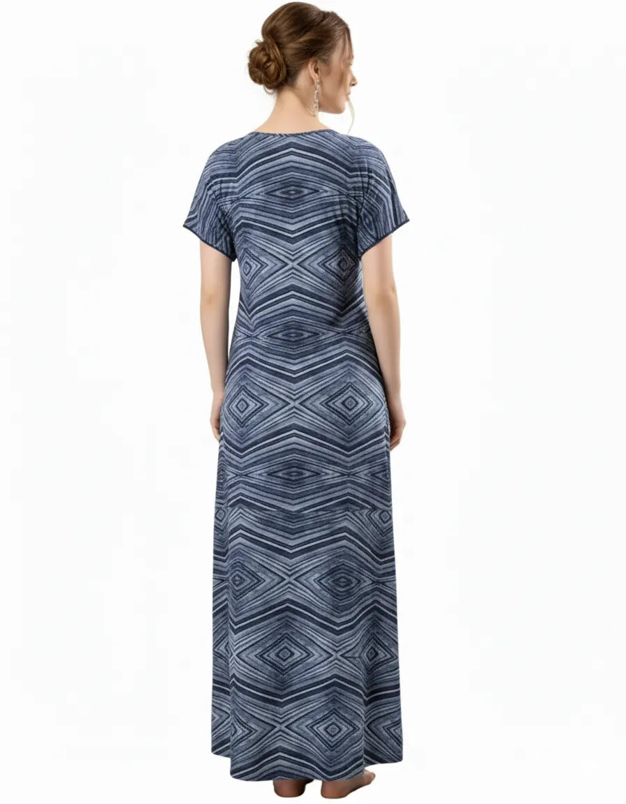 Arolisa Printed Rayon Alpine Nighty – Comfortable, Relaxed Fit (L/XL)