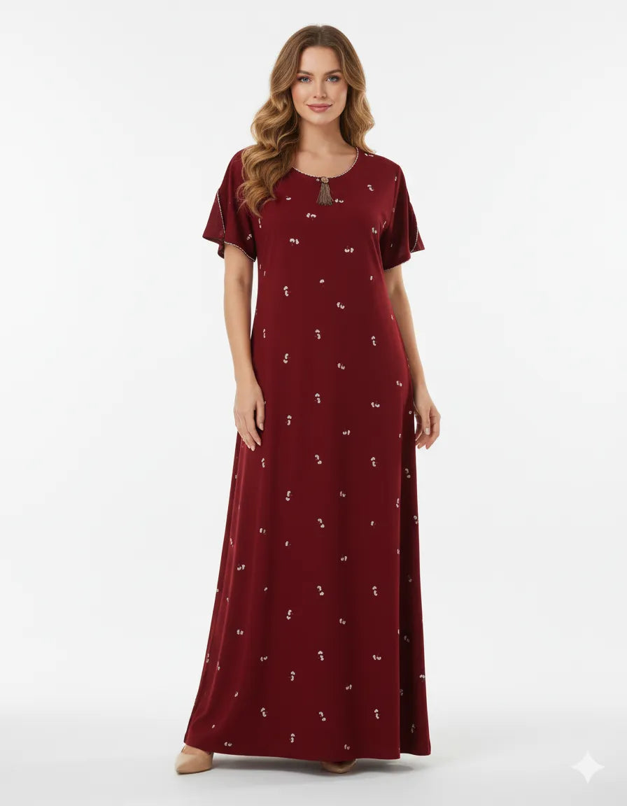 Arolisa Printed Rayon Alpine Nighty – Comfortable, Relaxed Fit (L/XL)