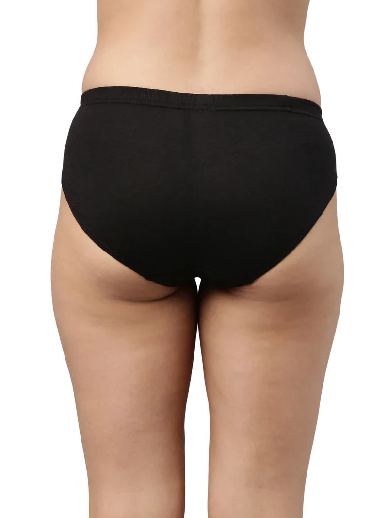 Swanz  Cotton Classic Antimicrobial Hipster Panty Soft, Breathable & Stain-Resistant Everyday Comfort (Pack of 3)