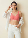 Cotton Padded Full Coverage Bonded Bra (SB-938-Coral)