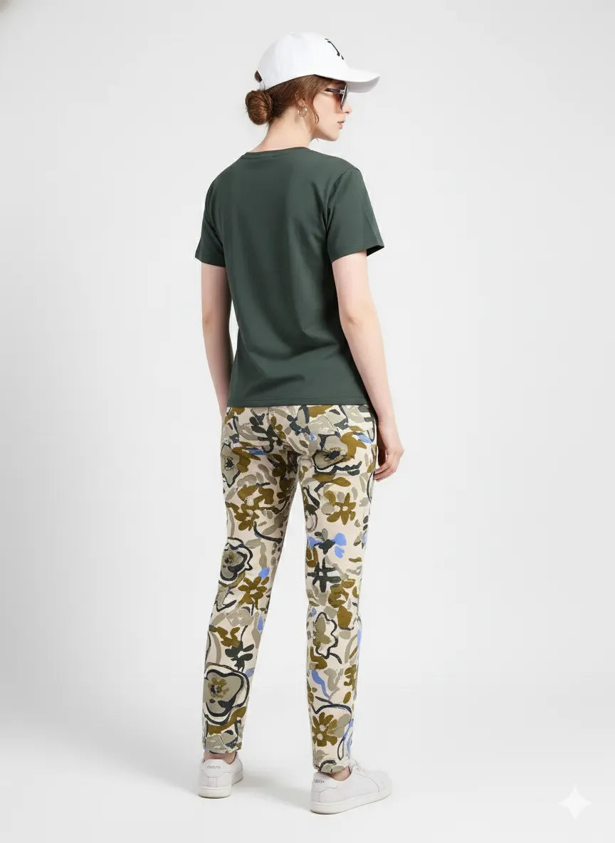Arolisa Women’s Hosiery Lounge Set – Tee & Pyjama, Relaxed Fit