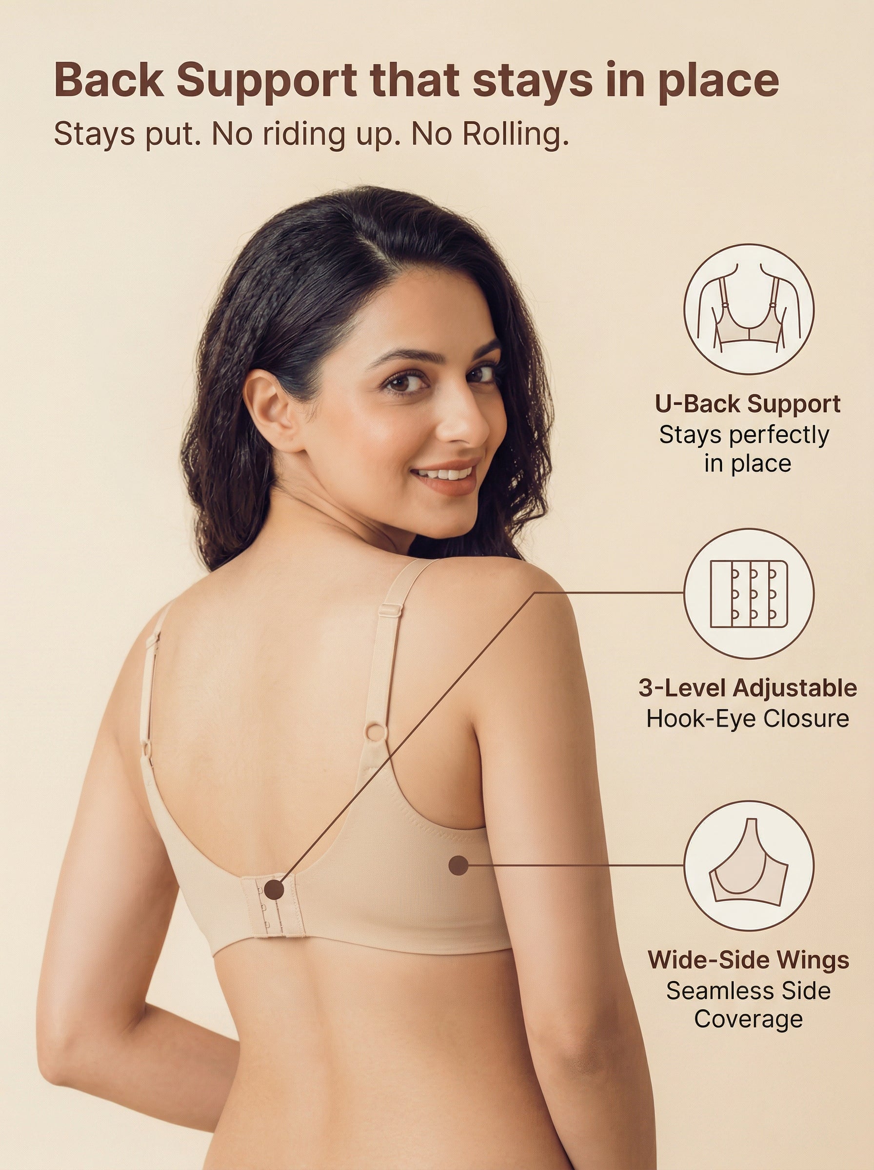 Cotton Padded Full Coverage Bonded Bra (SB-938-Skin)