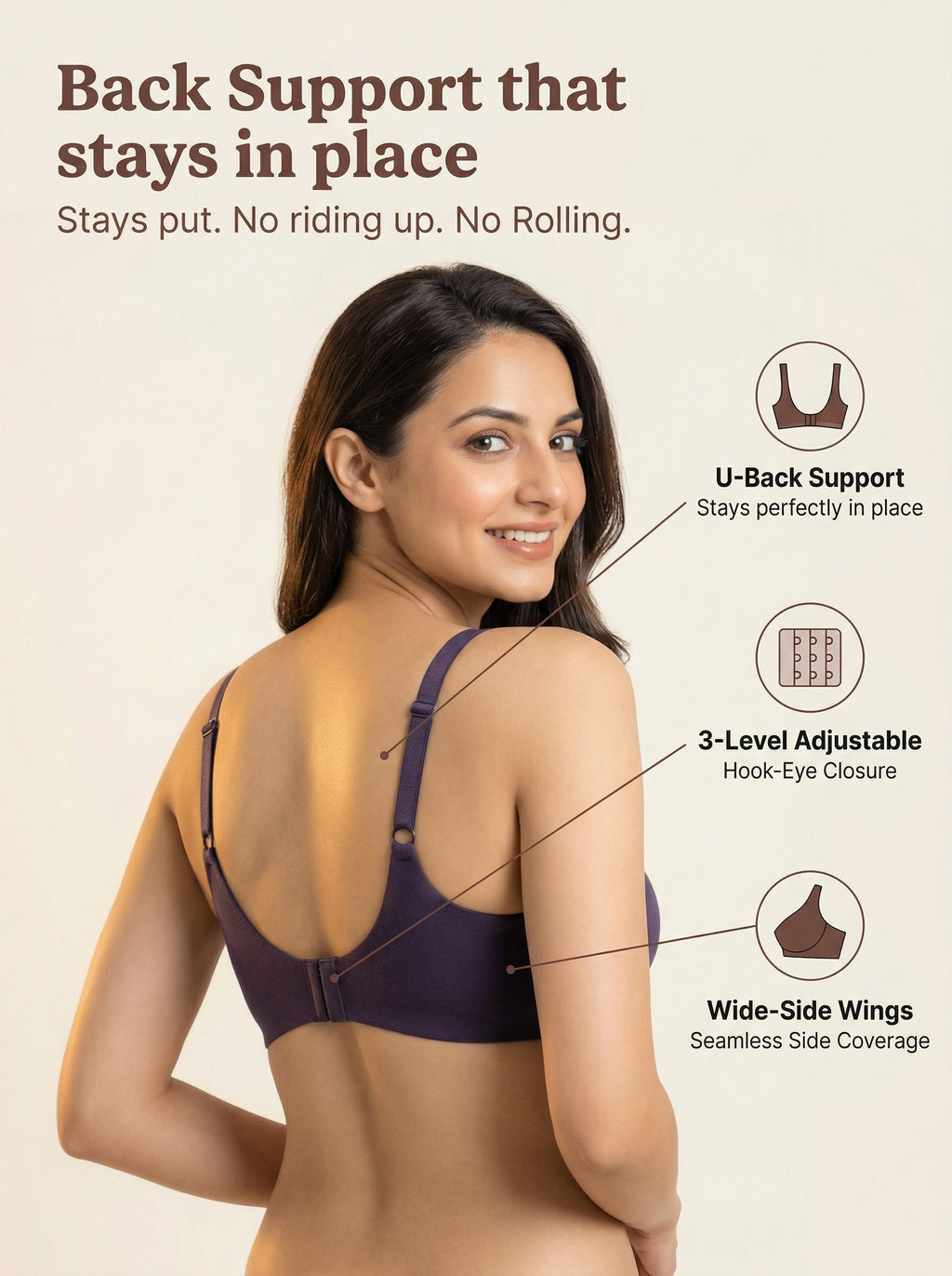 Cotton Padded Full Coverage Bonded Bra (SB-938-Navy)