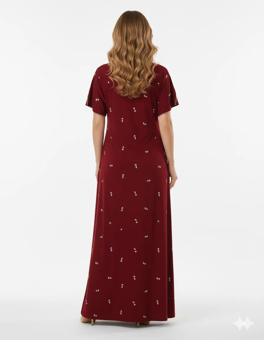 Arolisa Printed Rayon Alpine Nighty – Comfortable, Relaxed Fit (L/XL)