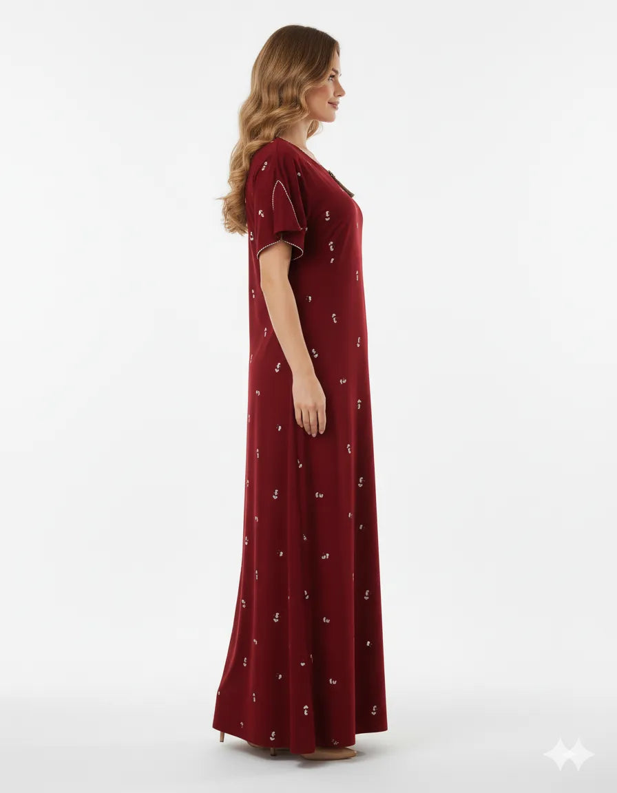 Arolisa Printed Rayon Alpine Nighty – Comfortable, Relaxed Fit (L/XL)