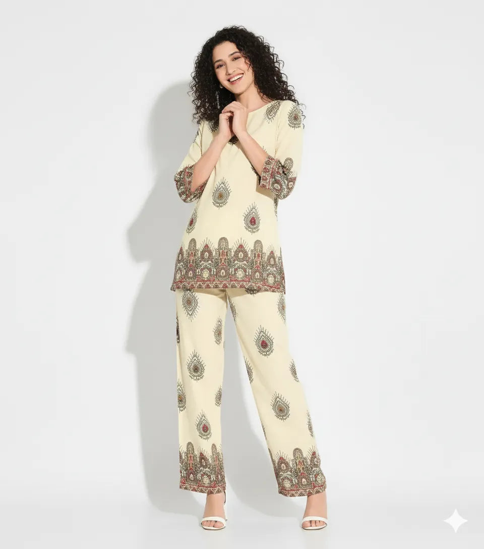 Arolisa  Women’s Premium Rayon Printed Night Suit Set – Soft, Stylish & Ultra-Comfortable Loungewear