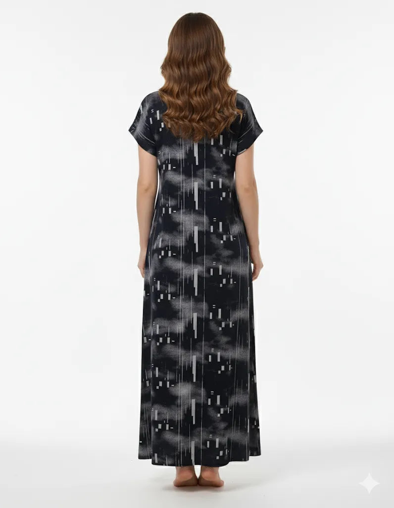 Arolisa Printed Rayon Alpine Nighty – Comfortable, Relaxed Fit (L/XL)