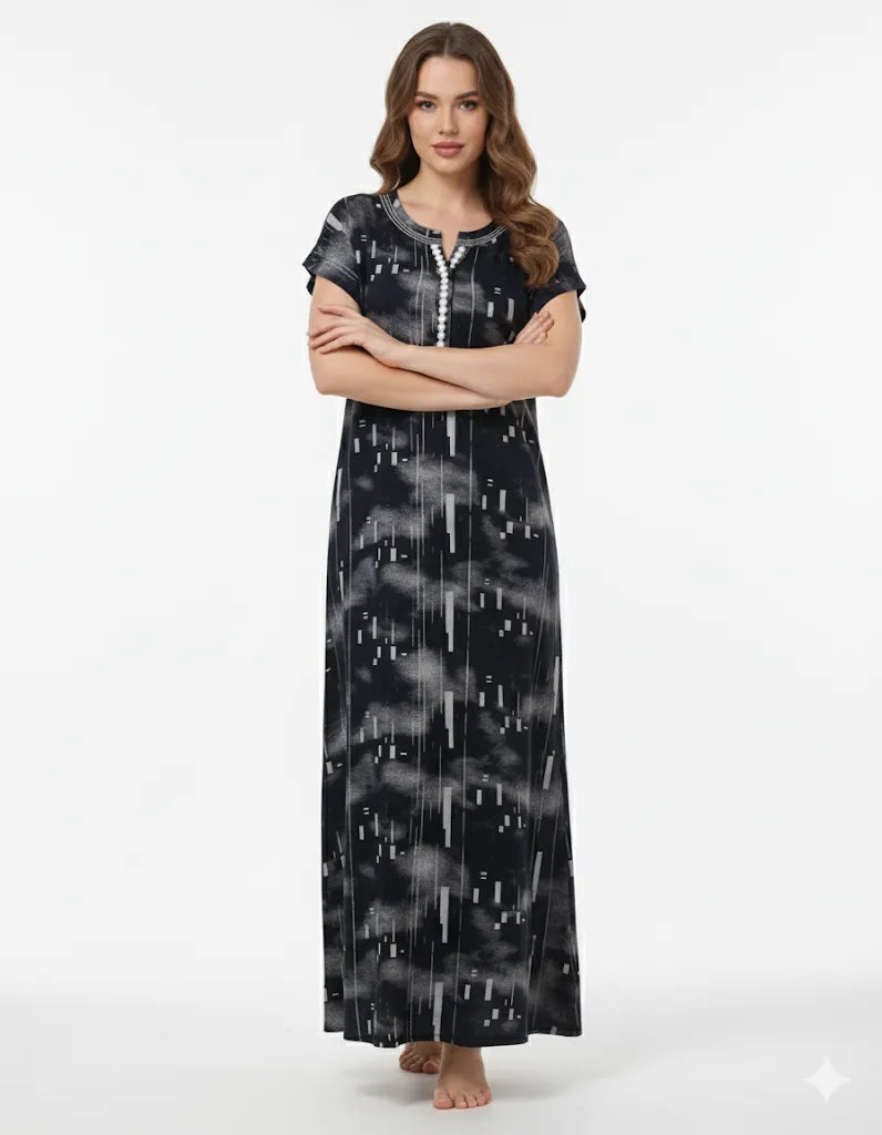 Arolisa Printed Rayon Alpine Nighty – Comfortable, Relaxed Fit (L/XL)