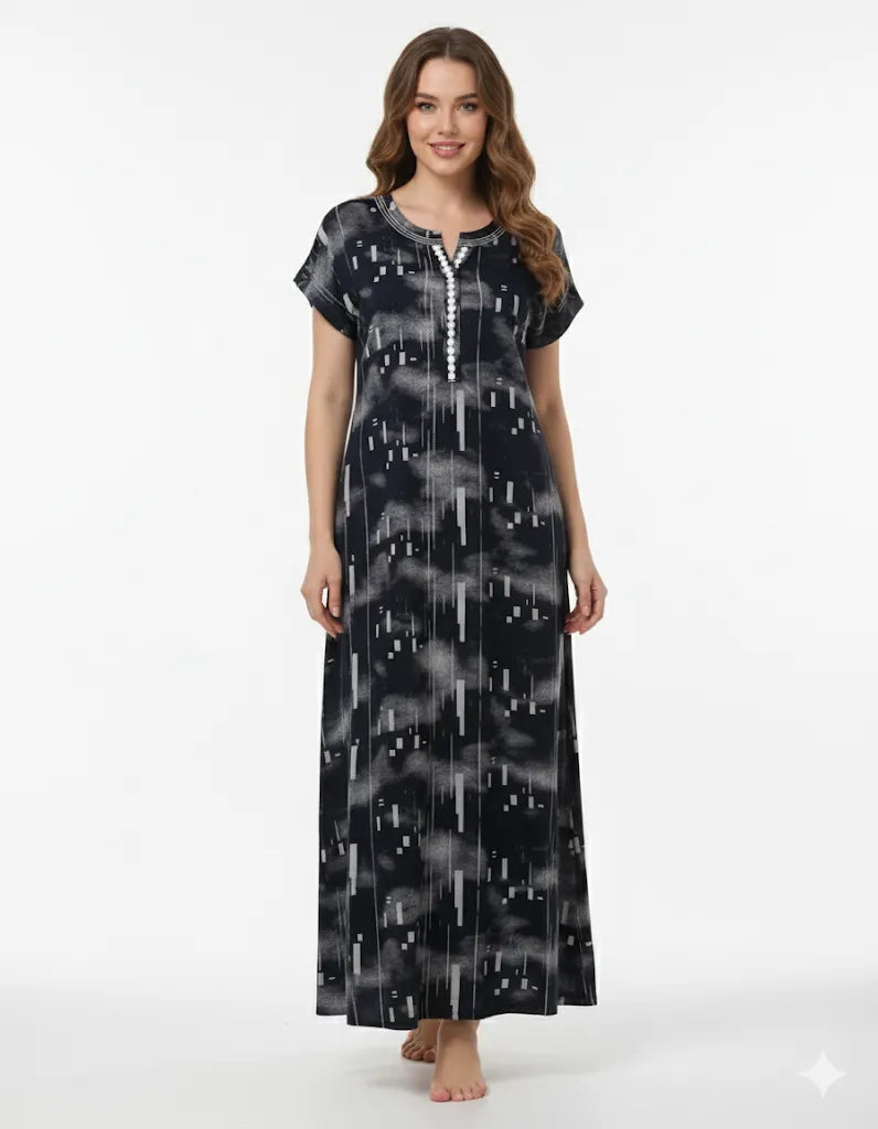 Arolisa Printed Rayon Alpine Nighty – Comfortable, Relaxed Fit (L/XL)